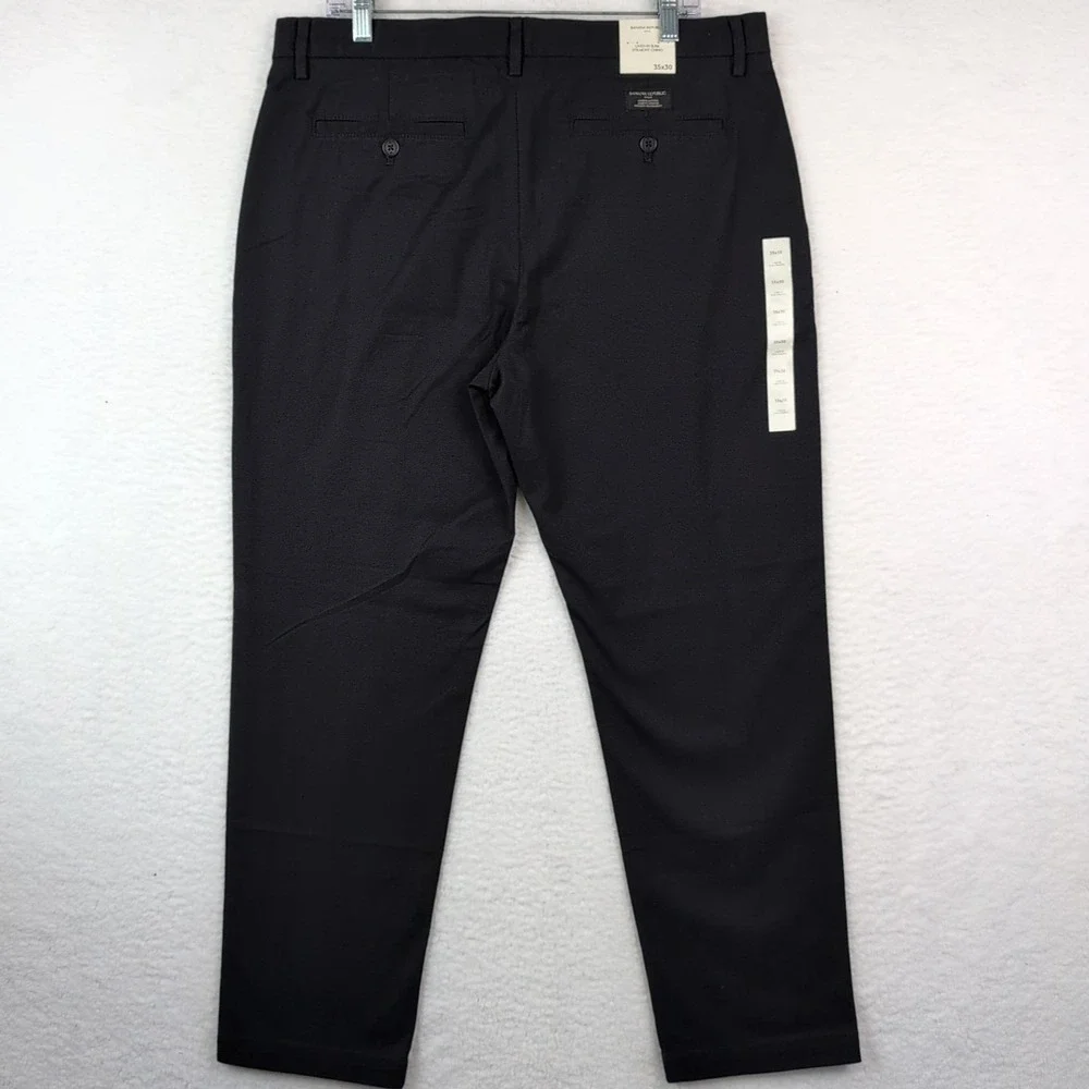 NWT‎ Banana Republic Lived In Slim Straight Chino Pants Men's 35x30 Black